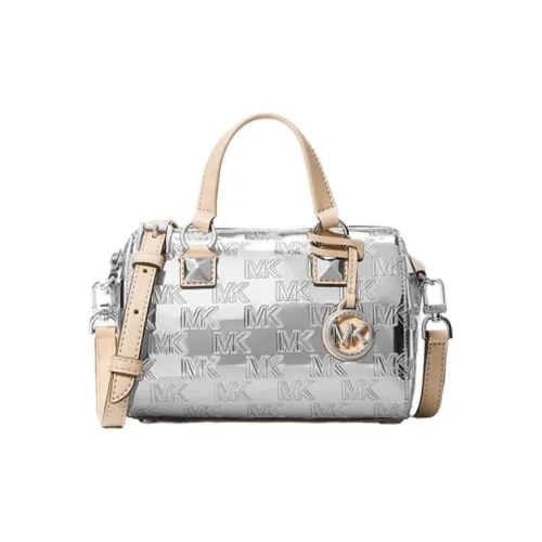 MICHAEL KORS Grayson Лакированная кожа Сумка через плечо Маленькая Женская серебряная