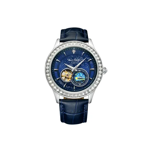 VAN GOGH Star Moon Night Collection Наручные часы Механический механизм 44 мм Синий циферблат Мужские часы Премиум-синий Коробка