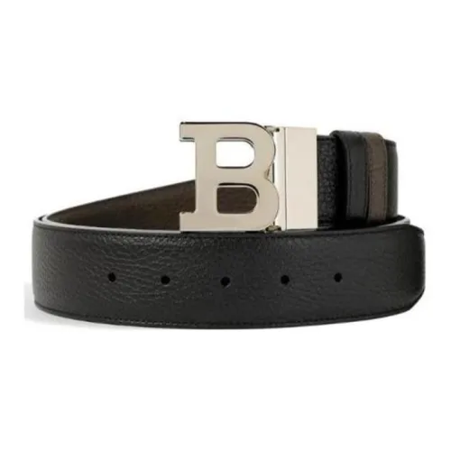 BALLY Ремни из натуральной кожи Мужские Черные Ширина 4CM