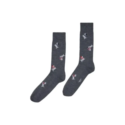 THOM BROWNE Серые Мужские Носки до колена