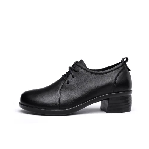 Strongman 3515 Женская Натуральная Кожа Дышащая Обувь Без Подкладки Заостренный Носок Маленькие Кожаные Туфли Work Обувь