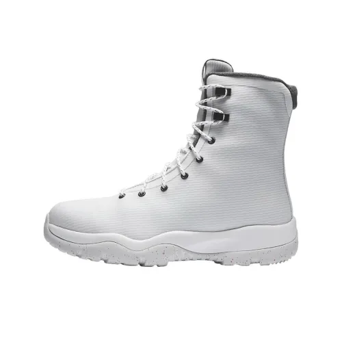 Джордан Future Амортизация Износостойкий Высокий Топ Винтажные Баскетбольные Кроссовки Мужские Белые