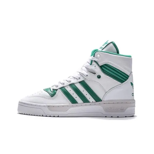 Adidas Originals Rivalry Slip Resistant Abrasion Resistant Высокие Кроссовки для скейтбординга Мужские Белые Зеленые