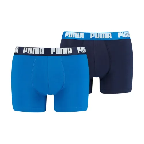 PUMA Basic Short Boxer 2 Pack Men's Underwear 2 Pack Blue PUMA Базовый Короткий Боксер 2 Пачки Мужское Нижнее Белье 2 Пачки Синий