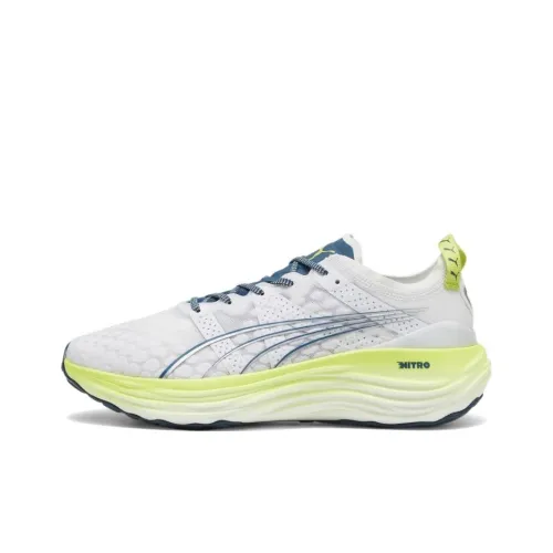 PUMA ForeverRUN Nitro Беговые кроссовки Низкий топ Белый Желтый Мужской