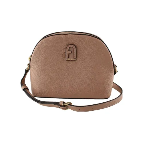 Furla Натуральная кожа Сумка через плечо Женская Бежево-розовая