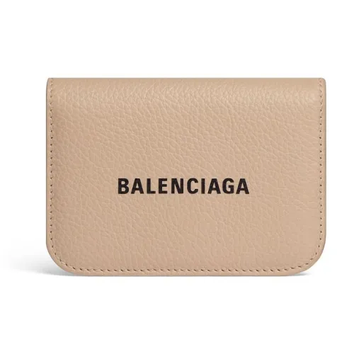 Balenciaga Телячья кожа с текстурой Кошелек Мини Женский Бежевый