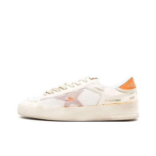 Golden Goose Stardan Скейтборд Кроссовки Низкие Оранжевые Белые Мужские