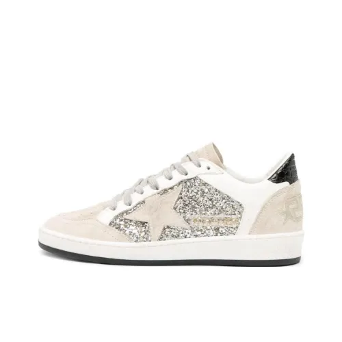 Golden Goose Ball Star Low Топ Скейтборд Кроссовки Женские Серебряный Белый