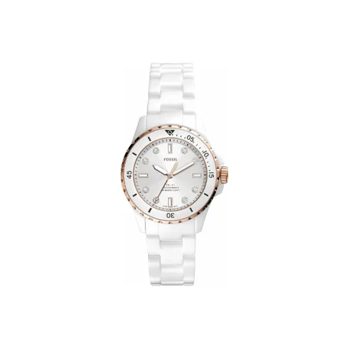 FOSSIL Наручные часы Кварцевый механизм Керамика Ремешок 36 мм Белый циферблат Унисекс