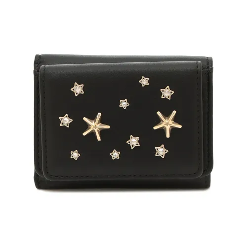 Jimmy Choo Кожа Кошелек Женские Черный Светло-золотой