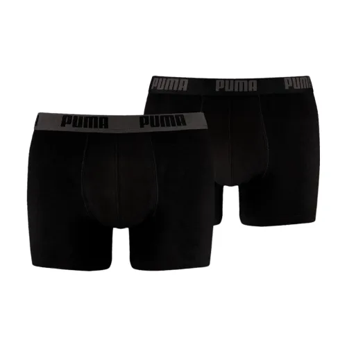 PUMA Basic Short Boxer 2 Pack Men's Underwear 2 Pack Black