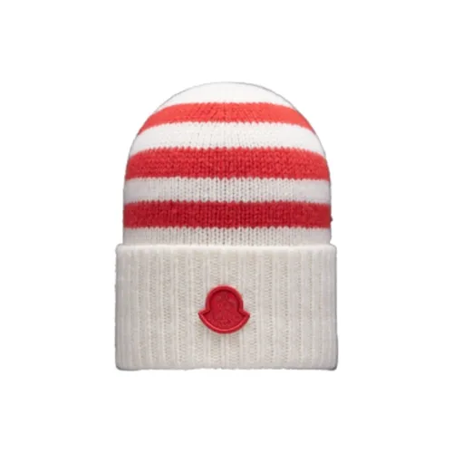 Moncler Шерсть Бини Женские Белые Красные