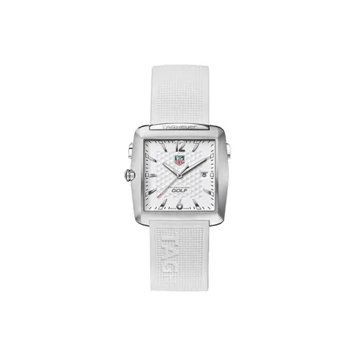 TAG HEUER Кварцевый механизм Женские часы 37,5*36,7 мм Белый циферблат Титановые корпуса часов Силиконовый ремешок