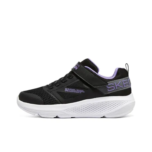 Skechers GO RUN Elevate Детская беговая обувь Низкий топ Черный Фиолетовый Школьный возраст
