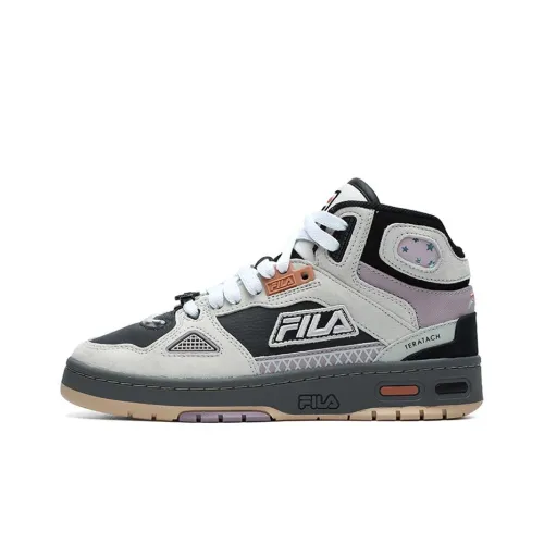 FILA FUSION Teratach MID Топ Винтажные Баскетбольные Кроссовки Женские Черный Серый