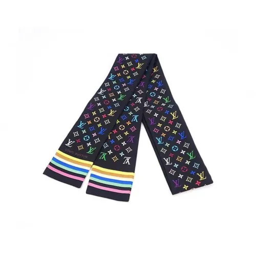 LOUIS VUITTON Шелковые шарфы Унисекс Черный