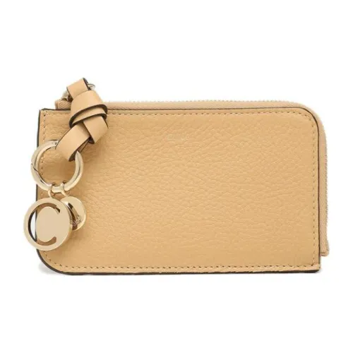Chloe Кожа Монетница Унисекс Бежевого цвета