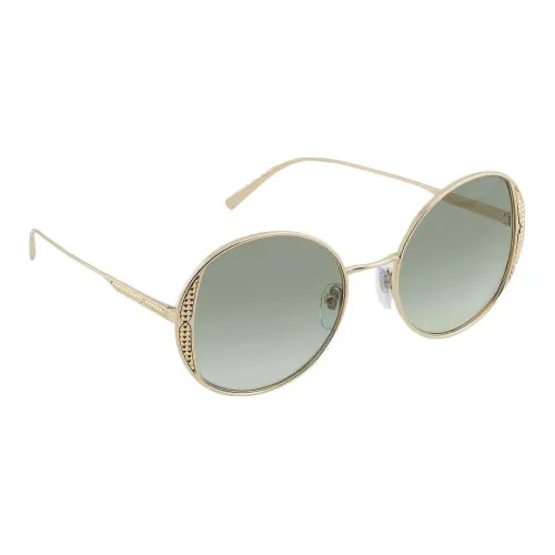 BVLGARI Металл Круглые Солнцезащитные очки Женские Золотые