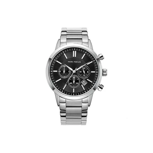 MINIFOCUS Кварцевый механизм Часы Унисекс Черный циферблат