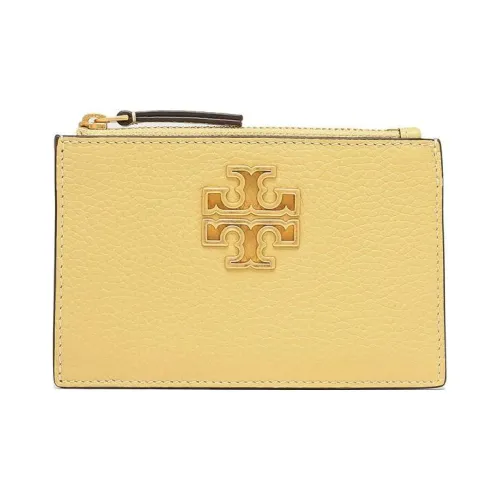 TORY BURCH Britten Кожа Кошелек Картхолдер Стандартный Женский Цвет Egg Nog Желтый