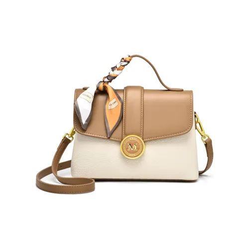 Versman ПУ (полиуретан) Одно плечо Сумка Средний Женский Абрикос и Хаки Классический Черный