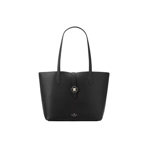 Kate Spade Текстурированная кожа Тоут Сумка Сумка для покупок Сумка среднего размера Женская Черная
