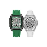 MN8601G Зеленый + ML1081 Белый Чехол Белый ремешок