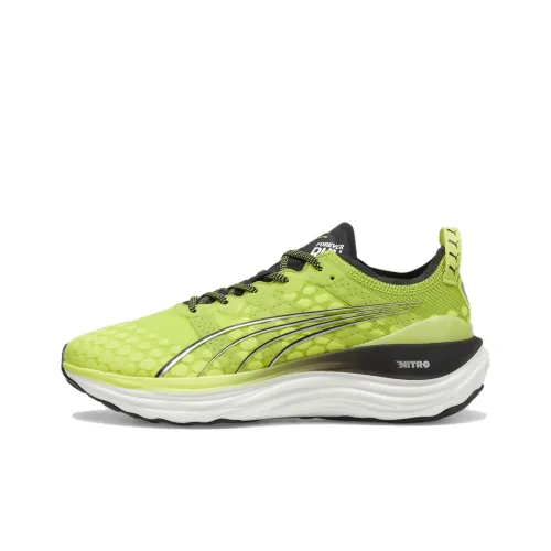 PUMA ForeverRUN Nitro Slip-Resistant Низкий Топ Повседневные Беговые Кроссовки Мужские Желто-Зеленые