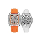 MN8601G Апельсин + ML1081 Белый Чехол Белый ремешок