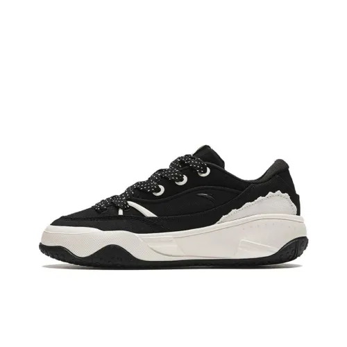 ANTA Печенье Обувь Износостойкая и Легкая Низкий Верх Скейтбординг Кроссовки Женские Черные