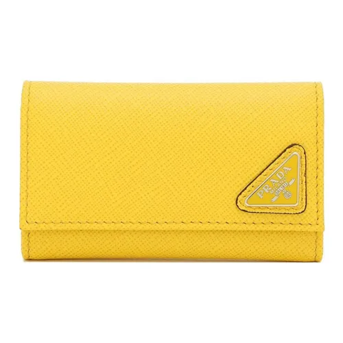 PRADA Saffiano кожа Key Pouch мужской желтый