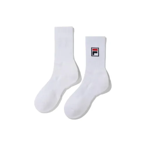 FILA Носки до колена унисекс белые
