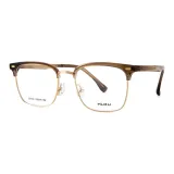 Холодный чайный коричневый | Матовый Золотой-C09 & Защита от синего света, 0 диоптрий, линзы