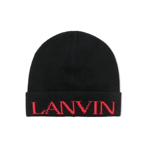Lanvin Cotton Wool Beanies Baby Black