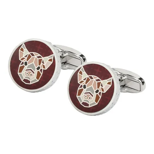 MUSTKOO Белое золото с медным покрытием запонки с эмалью мужской