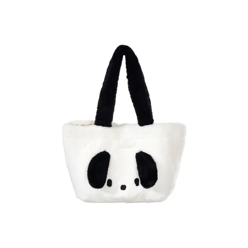 Sanrio Plush Tote Bag Shopping Bag Shoulder Bag Women's Black White Санрио Плюшевая сумка-тоут сумка для покупок плечевая сумка черный белый