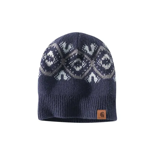Carhartt Полиэстер Шерсть Нейлон Акрил Вискоза Хлопок Шапки-бини Женские Темно-синий