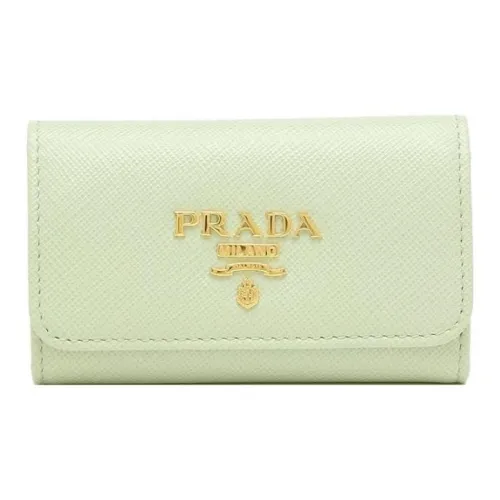 PRADA Кожа Key Pouch Женские Зеленый