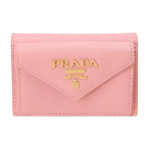 PRADA Saffiano кожа кошелек маленький женский розовый
