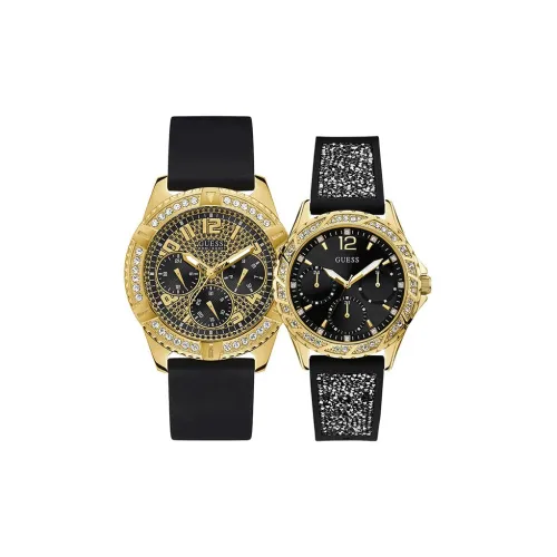 GUESS Hip Hop Moment Коллекция Наручные часы Кварцевый механизм Силиконовый ремешок Черный циферблат Унисекс