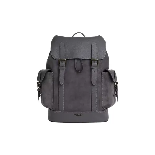 COACH Замша Рюкзак Большой Женский Серый