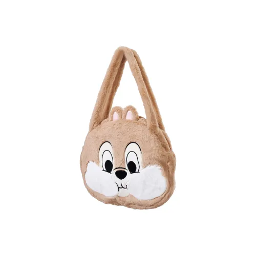 Disney Плюшевый Полиэстер Тоут Сумка Сумка для покупок Сумка на плечо Большая Женская Бежевая
