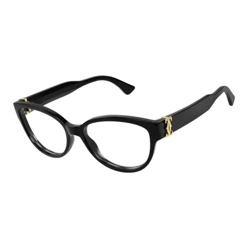 Cartier Переработанный ацетат Нерегулярная форма OPTICAL Очки Унисекс Черный