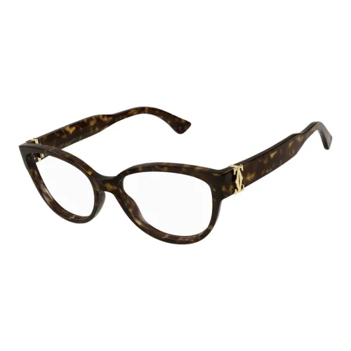 Cartier Переработанный ацетат Кошачий глаз Оправы для очков Унисекс Черепаховый