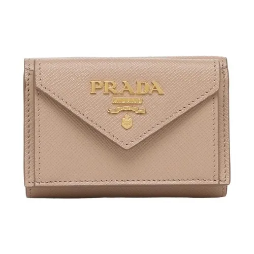 PRADA Saffiano кожа кошелек мини женский пламя розовый