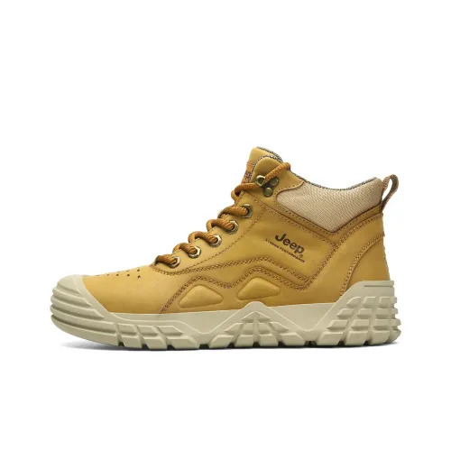 JEEP Короткие Рабочие Ботинки для Внешней Активности Мужские Светло-Коричневые