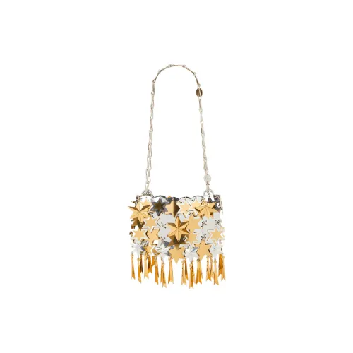 Paco Rabanne Полиэстер Портативный Crossbody Сумка Сумка через плечо Женская Желтая и Серебряная