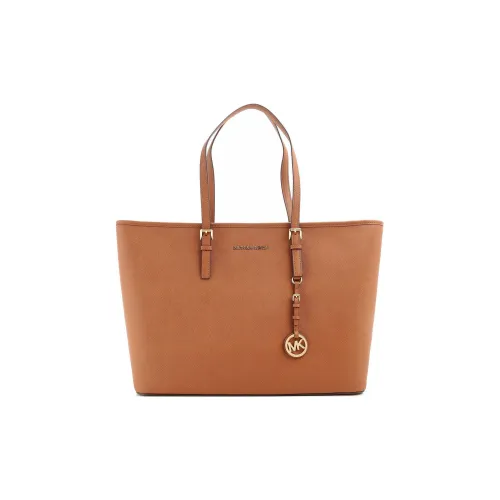 MICHAEL KORS Jet Set Кожа Тоут Сумка Сумка для покупок Сумка на плечо Сумка среднего размера Женская Коричневая