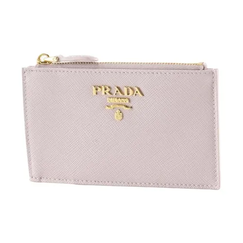 PRADA Кожа Держатель для карт Женский Светло-фиолетовый и Розовый